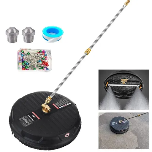 [PQ07430] 15" Pressure Washer Surface Cleaner w/ 2 Extension Wand& Quick Connect 3600 PSI
