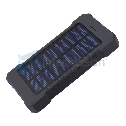 [158-PB008-BK] Black 900000mAh Solar Power Bank Waterproof External Battery Charger For Mobile Phones