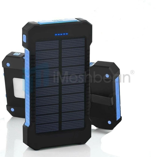 [158-PB008-BU] Blue 900000mAh Solar Power Bank Waterproof External Battery Charger For Mobile Phones