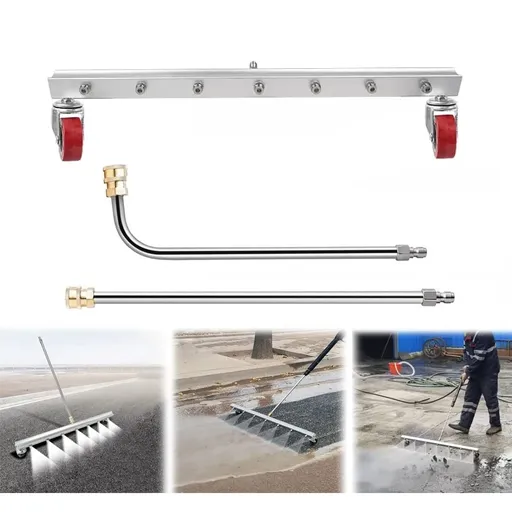 [PQ09640] 25.6 inch Water Broom Pressure Washer Surface Cleaner 4000 Psi Power Broom Sweeper