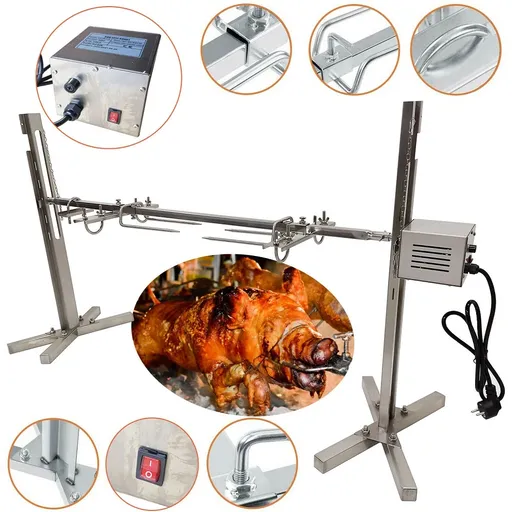 [KZ09279] 51" BBQ Barbecue Rotating Motor Rotisserie Spit Roaster Outdoor Portable Grill