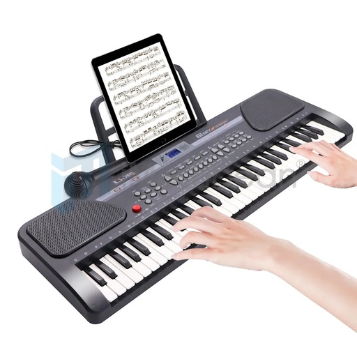 [KD06227] 61 Key Music Electronic Keyboard Electric Digital Piano Organ Xmas Gift, Black