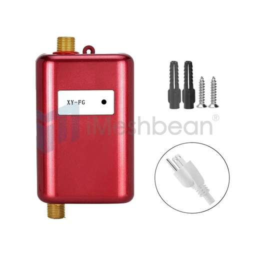 [KY09690] 3000W Tankless Electric Instant Hot Water Heater Shower Kitchen Wholehouse 110V, Red
