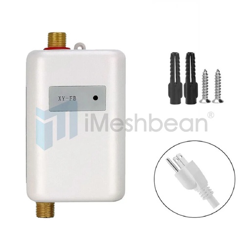 [KY09687] 3000W Tankless Electric Instant Hot Water Heater Shower Kitchen Wholehouse 110V, White