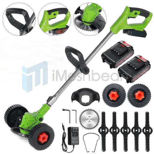 [GJ09851] Cordless Electric Weed Lawn Eater Edger Yard Grass String Trimmer Cutter mower