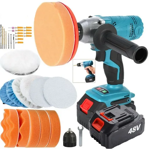 [GJ09520] Cordless Sub Compact Polisher Grinder&Drill Driver Combo 5" Polishing Pads Waxing