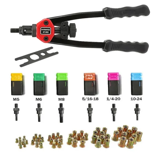 [KR06654] 13" Rivet Gun Kit Rivnut Thread Setting Tool Nut Setter NutSert Metric SAE Rivet