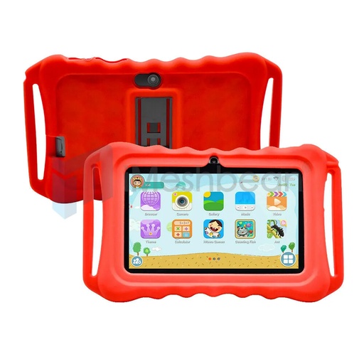 [QZ09161] 7" Android 8.1 Tablet PC For Kids Quad-Core Dual Cameras WiFi Bundle Case, Red
