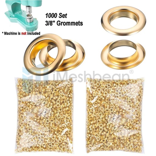 [KR08273*2] Grommets & Washers 1000 #2 3/8" Brass Eyelet Die Sign Grommet Machine Press Tool