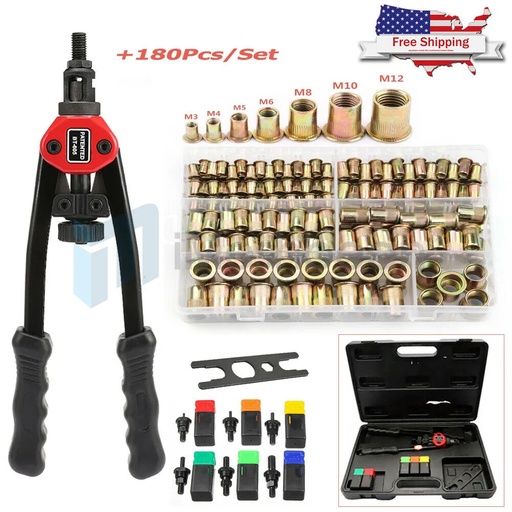 [KR06655-06657] Rivet Gun Kit Rivnut Thread Setting Tools Nut Setter Tool NutSert Metal Working