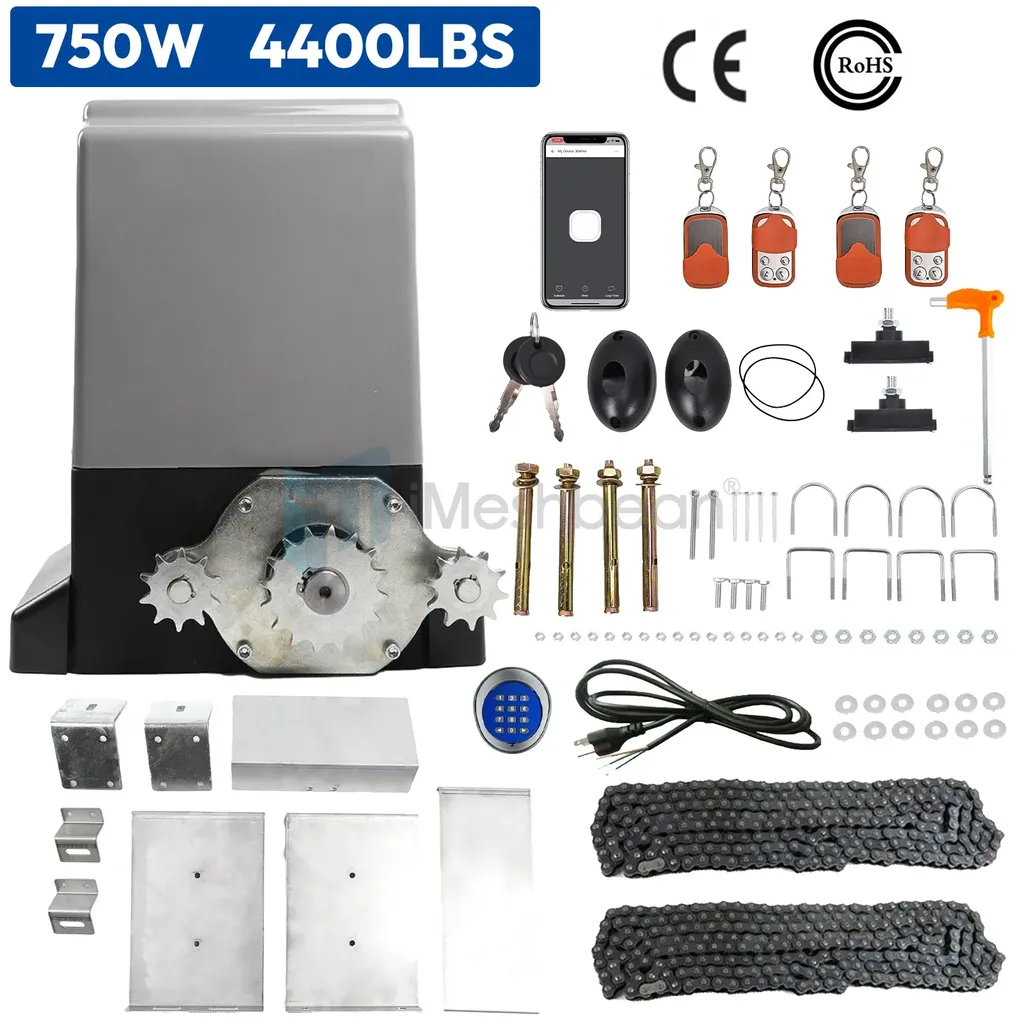 4400LBS Electric Automatic Sliding Gate Opener Motor Operator + Remote Control