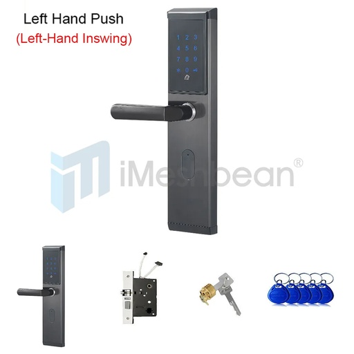 [DL08310] Electronic Left Hand Inswing Smart Door Lock Keypad Touch Screen W/ RFID Card