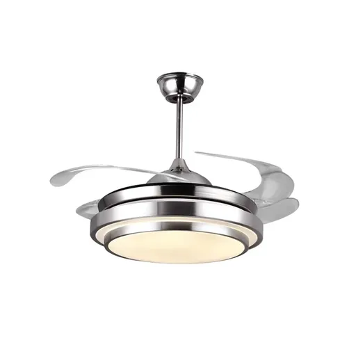 [FW09155] Invisible 42" Dimmable Ceiling Fan Light Retractable Blade Dining Room Chandelier