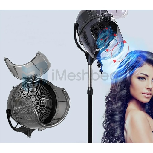 [JB08307] Professional Stand Up Hair Dryer Timer Swivel Hood Caster for Salon Beauty Black