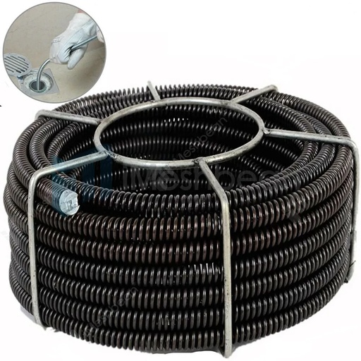 [AH07916] Drain Cable Sewer Cable 60' x 5/8" Drain Cleaning Cable Auger Snake Pipe No Core