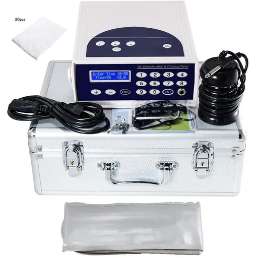 [191-IF002A] Detox Foot Bath Spa Machine Kit Cell Ion Ionic Aqua w/Case Cleanse Fir Belt