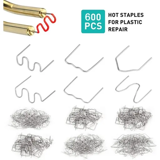 [XZ09962] 600x Hot Staple for Car Bumper Fender Welder Stapler Plastic Welding Repair Kit