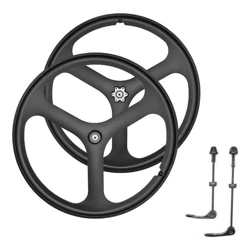 [111-BJ001] 26 inch Bike Mag Magnesium Wheels 3-Spoke Set Rim Wheelset 6/7 Gears