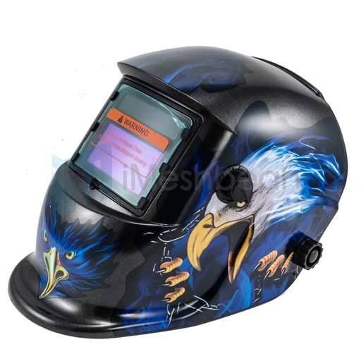 [105-1023] Eagle Solar Powered Welding Helmet with 4/9-13 Shade Range