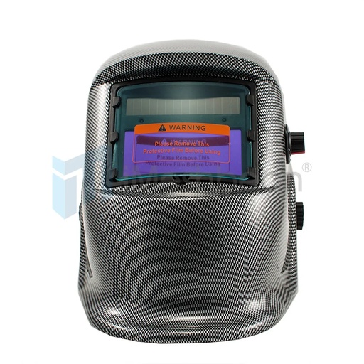 [105-1037A] Carbon Fiber Pro Solar Auto Darkening Welding Helmet Arc Tig Mig Mask Grinding Welder