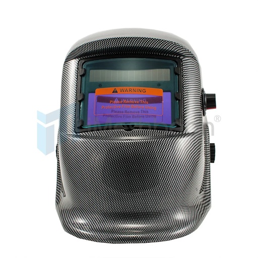 [105-1037A] Carbon Fiber Pro Solar Auto Darkening Welding Helmet Arc Tig Mig Mask Grinding Welder