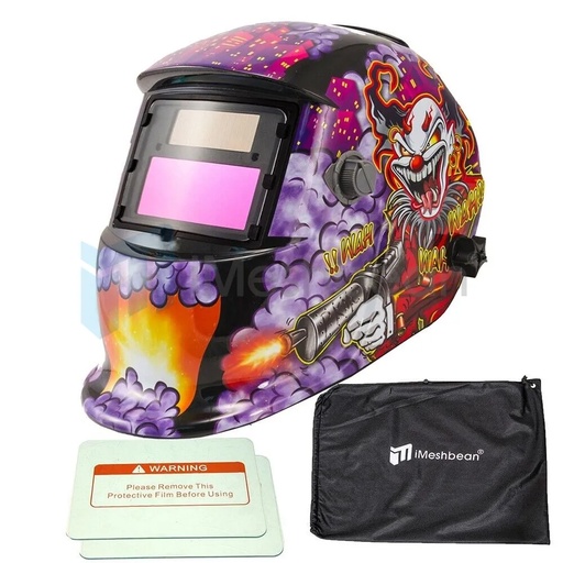 [105-1044A] Clown pro Solar Welder Mask Auto-Darkening Welding Helmet Arc Tig mig grinding