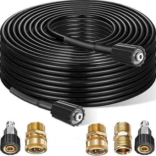 [GS09846B] 100FT 5800PSI Replacement High Pressure Power Washer Hose-M22(14mm) to 3/8"