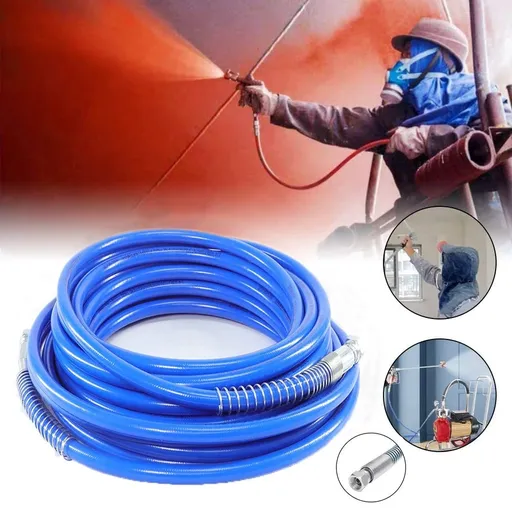 [GS05866] 50ft 1/4" Airless Paint Spray Hose Sprayer Gun Flexible Fiber Tube 3300PSI