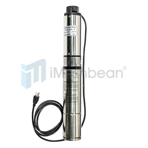 [PU21549] 1/2 HP 4 inch Deep Well Submersible Pump 220V 25 GPM 150ft Head 33FT Cord Stainless Steel