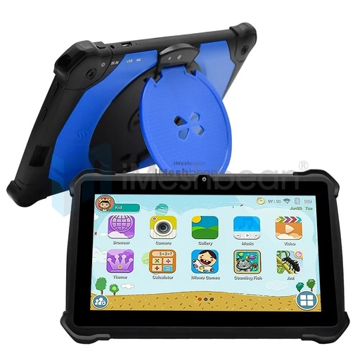 [QZ20880] 7in AR Tablet PC For Kids Quad-Core Dual Cameras Android 9 WiFi Bundle Case 64GB