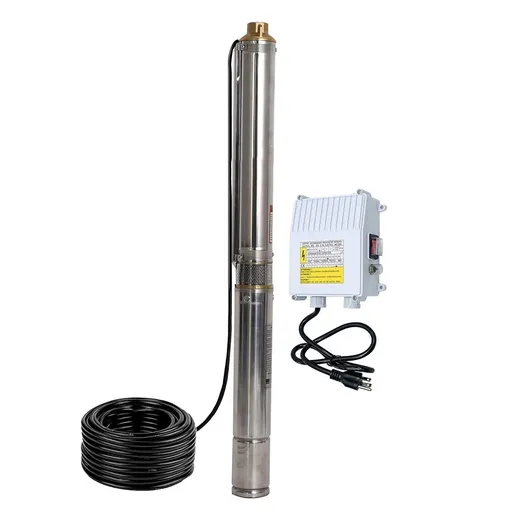 [PU21267] 1 HP 3 inch Deep Well Submersible Pump 110V 13GPM 247FT Head 100FT Cord Stainless Steel