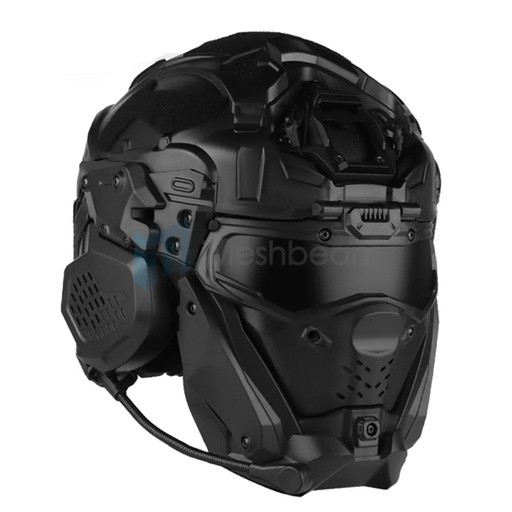 [PM20916] iMeshbean Tactical Airsoft Helmet with Paintball Full Face Mask Built-in Anti-Fog Fan for Outdoor CS Hunting Gear
