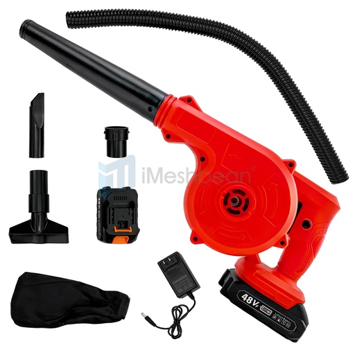 [GJ21887] 48V 2-in-1 Lightweight Mini Cordless Leaf Vacuum with 2.0Ah Lithium Battery