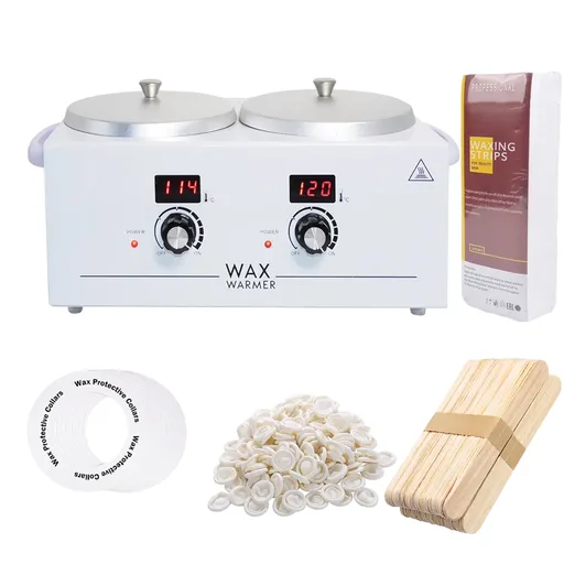 [WH20729] Double Wax Warmer Professional Electric Heater Hair Removal Dual Parrafin Hot Facial Skin Equipment