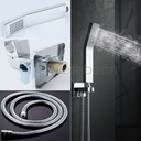 8"Shower Faucet Set System Rainfall Shower Head Combo w/Mixer Valve Kit Wall Mount