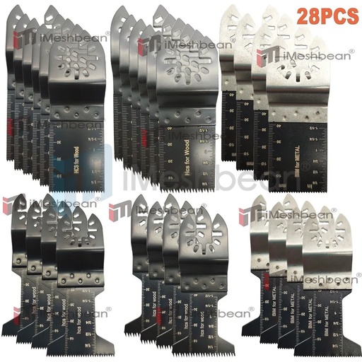 28PCS Multi Tool Oscillating Saw Blades For Dewalt Fein Multimaster Makita Bosch