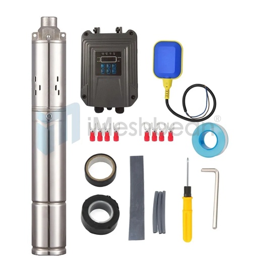 3" 24V Solar Submersible Bore Hole Deep Well Water Pump MPPT controller KIT 270W