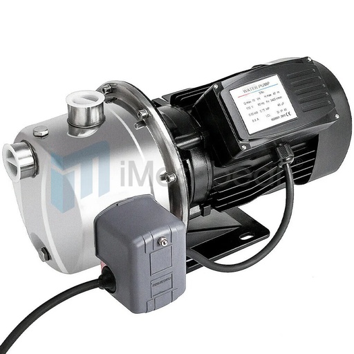 [PU07305] 1/2HP 70 L/H Shallow Well Jet Water Pump w/Pressure Switch Stainless