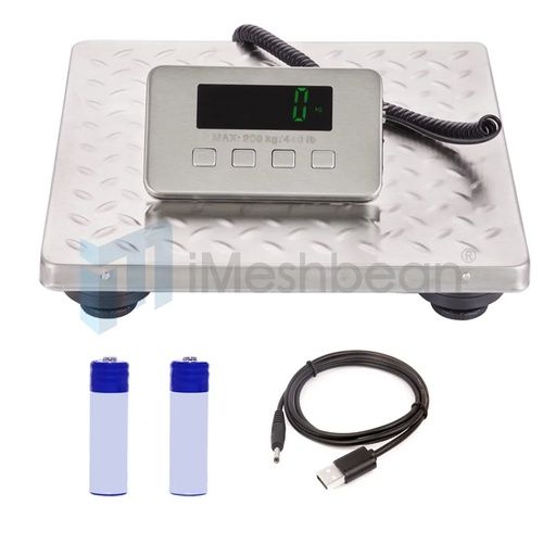 [HS08276] 440LB Heavy Duty Digital Metal Industry Shipping Postal Rechargeable Scale Large
