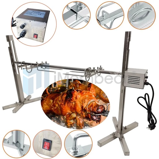 [KZ09279] 51" BBQ Barbecue Rotating Motor Rotisserie Spit Roaster Outdoor Portable Grill