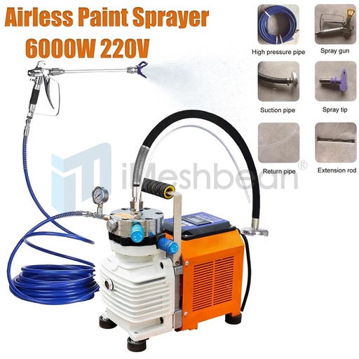 [PR20935-PR20934] 6000W High Pressure Airless Paint Sprayer High Efficiency Power Painting 220V