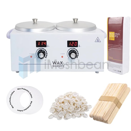 [WH20729] Double Wax Warmer Professional Electric Heater Hair Removal Dual Parrafin Hot Facial Skin Equipment