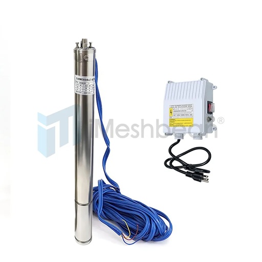[PU22061] 1HP 2.5" Deep Well Submersible Pump 60Hz 13GPM 110V Stainless Steel w/ Control Box